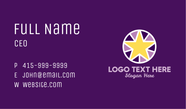 Star Lantern Badge Business Card Design Image Preview