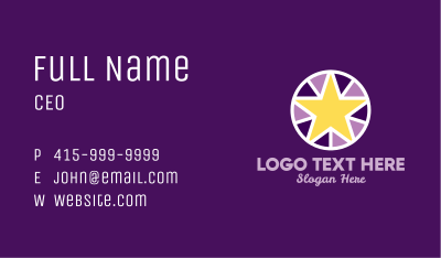 Star Lantern Badge Business Card