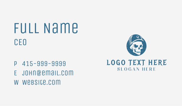 Skull Cap Clothing Business Card Design Image Preview