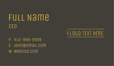Deluxe Business Wordmark Business Card Image Preview