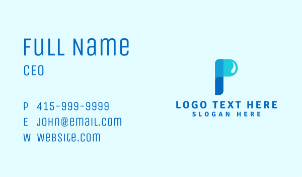 Corporate Business Letter P Business Card Design Image Preview