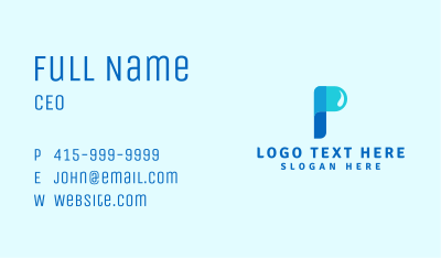 Corporate Business Letter P Business Card Image Preview