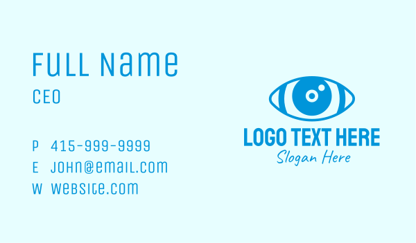 Blue American Football Eye Business Card Design Image Preview