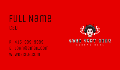 Geisha Smoke Vape Business Card Image Preview