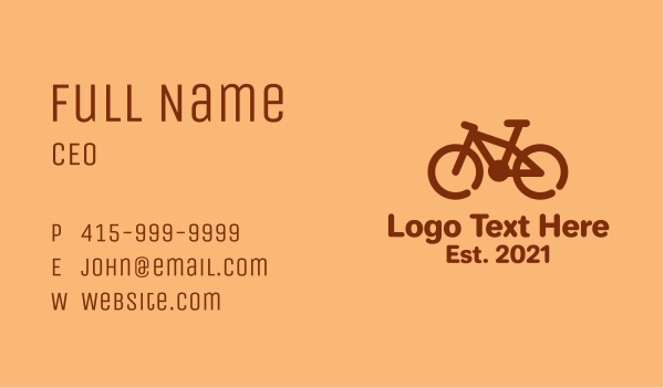 Monoline BMX Bike  Business Card Design Image Preview