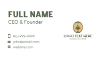 Cannabis Leaf Emblem Business Card Image Preview