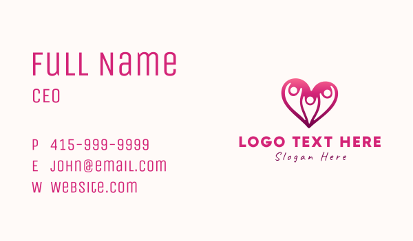 Family Group Support Business Card Design Image Preview