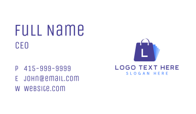Ecommerce Shopping Bag Business Card Image Preview
