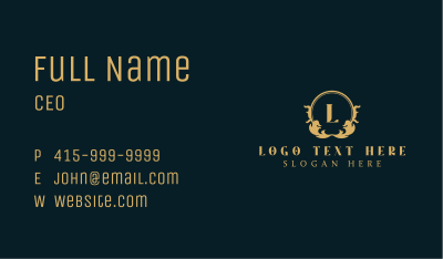 Gold Boutique Decor Business Card Image Preview