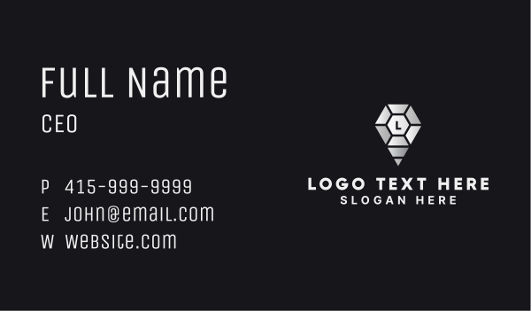 Jewel Location Pin Lettermark Business Card Design Image Preview