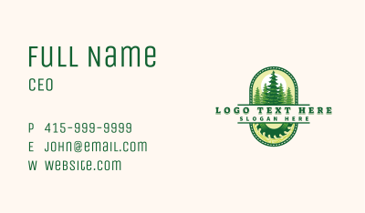 Pine Forest Woodwork Business Card Image Preview