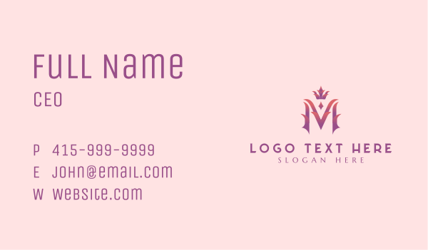 Royalty Crown Letter M Business Card Design Image Preview
