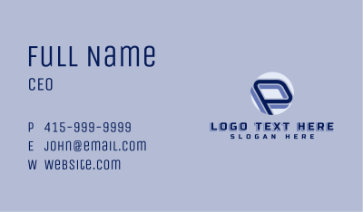 Business Studio Letter P Business Card Image Preview