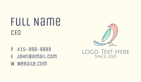 Multicolor Monoline Bird  Business Card Image Preview