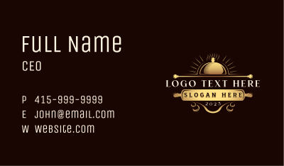 Premium Restaurant Cloche Business Card Image Preview