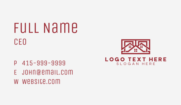 Housing Roof Property Business Card Design Image Preview