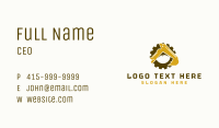 Gear Excavator Contractor Business Card Image Preview
