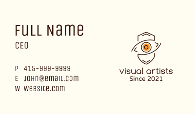 Minimalist Eye Shield Business Card Image Preview