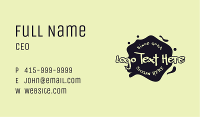 Urban Graffiti Ink Business Card Image Preview