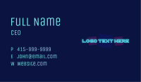 Neon Light Wordmark Business Card Image Preview