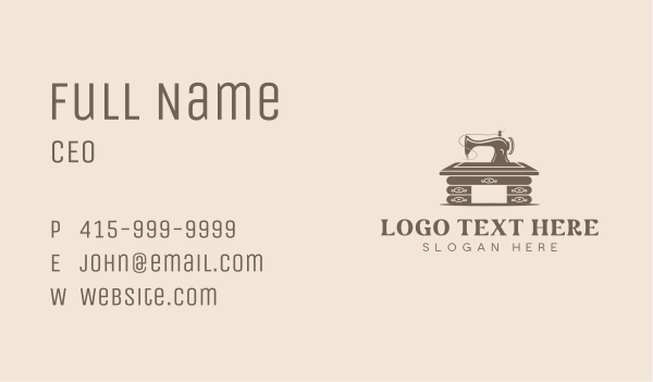 Artisan Sewing Machine Business Card Design Image Preview