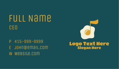 Egg Yolk Music Note Business Card Image Preview