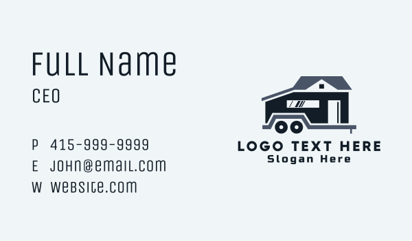 Miniature Trailer House Business Card Design Image Preview