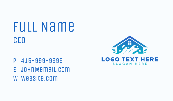 House Splash Cleaning Business Card Design Image Preview