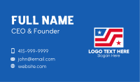 Two Star Stripes Flag  Business Card Image Preview