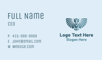 Blue Owl Symmetric Business Card