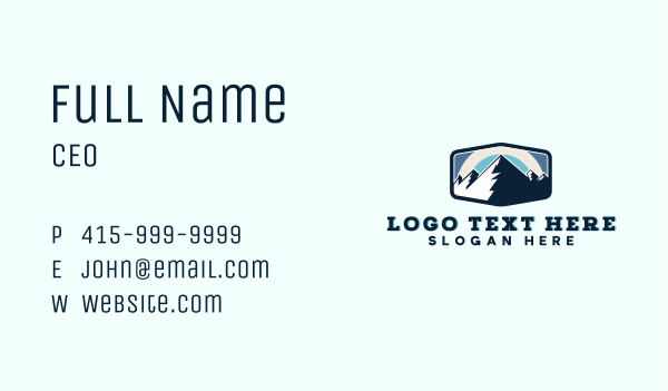 Adventure Mountain Summit Business Card Design Image Preview