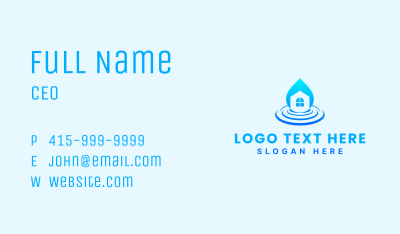 Droplet House Real Estate Business Card Image Preview