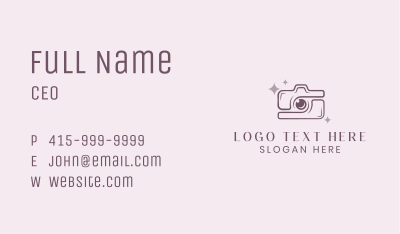 Camera Lens Sparkle Business Card Image Preview