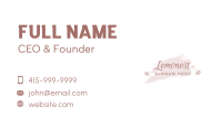Blush Feminine Wordmark Business Card Image Preview