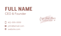 Blush Feminine Wordmark Business Card Preview