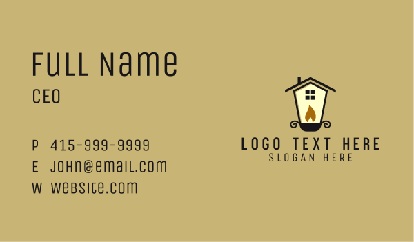  House Candle Lamp  Business Card Design Image Preview