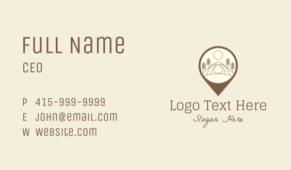 Location Camping Site  Business Card Design Image Preview