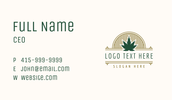 Weed Company Badge Business Card Design Image Preview