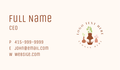 Artisan Pottery Vase Business Card Image Preview