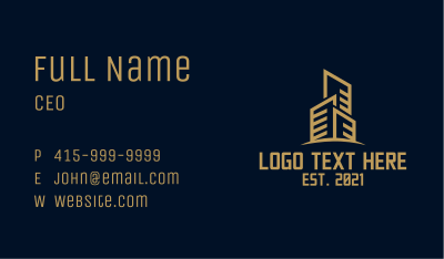 Gold Tower Property  Business Card