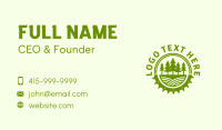 Sawmill Tree Lumber Badge Business Card Design