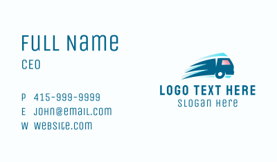 Logistics Truck Delivery  Business Card