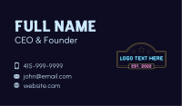 Neon Club Signage Business Card Image Preview