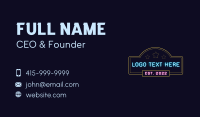 Neon Club Signage Business Card Image Preview