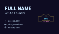 Neon Club Signage Business Card Image Preview