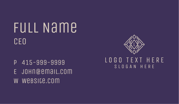 Relaxing Oil Lettermark Business Card Design Image Preview