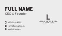Abstract Lines Letter L Business Card Design