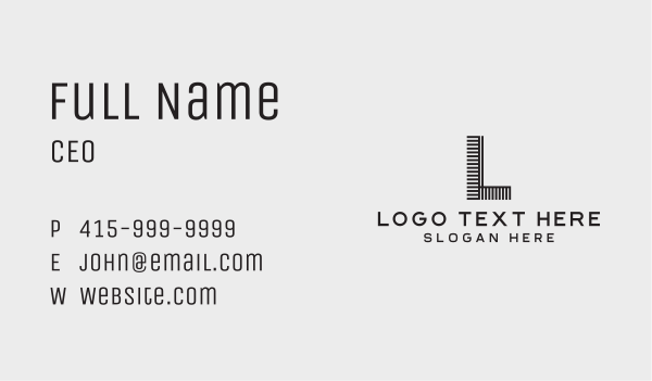 Abstract Lines Letter L Business Card Design Image Preview