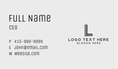 Abstract Lines Letter L Business Card Image Preview
