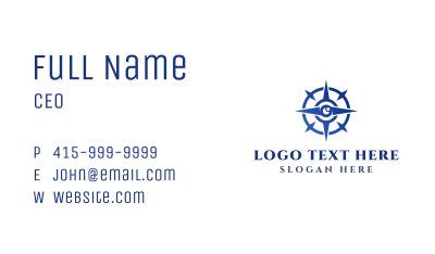 Blue Compass Lens Business Card Image Preview